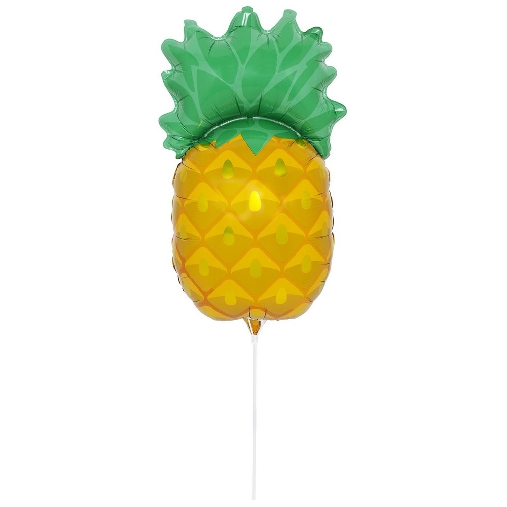 NIB SunnyLIFE Large Foil Balloon Re-Inflatable and Self Sealing Pineapple Yellow